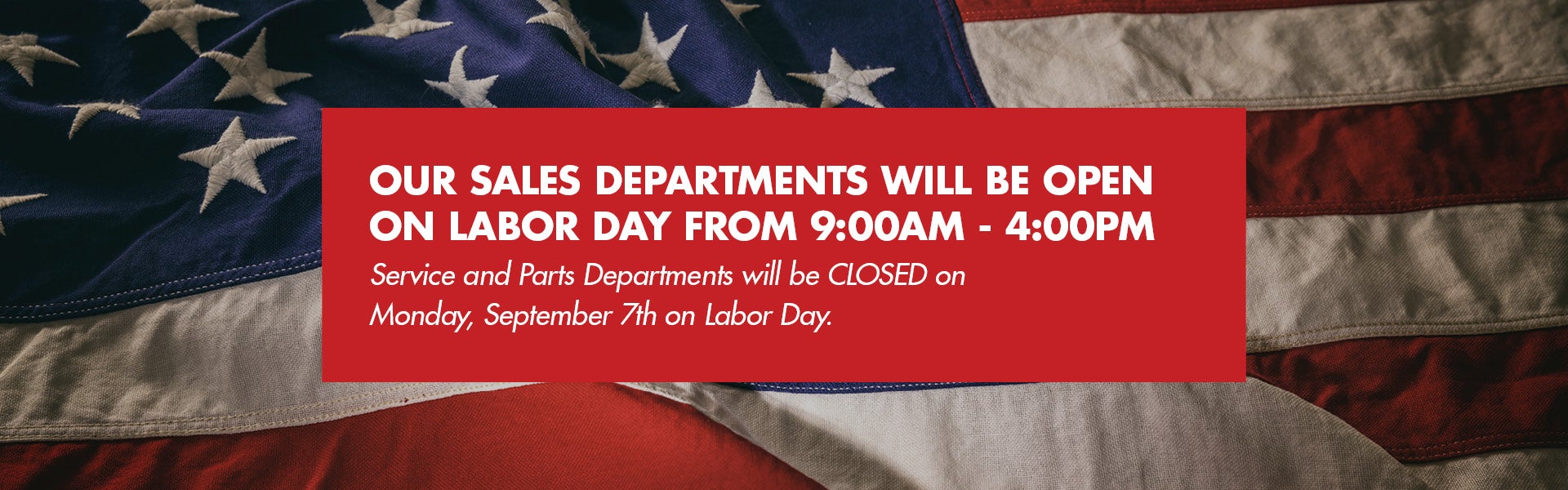 Labor Day Hours